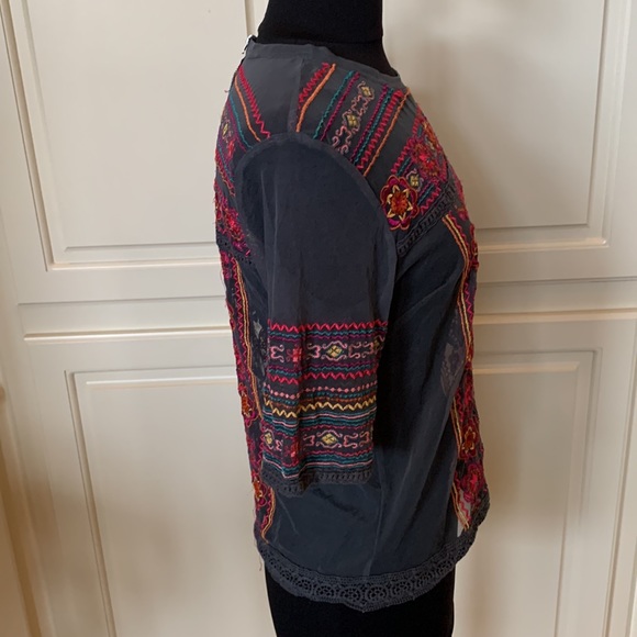 Odd Molly Sheer Embroidered Blouse - Picture 3 of 6